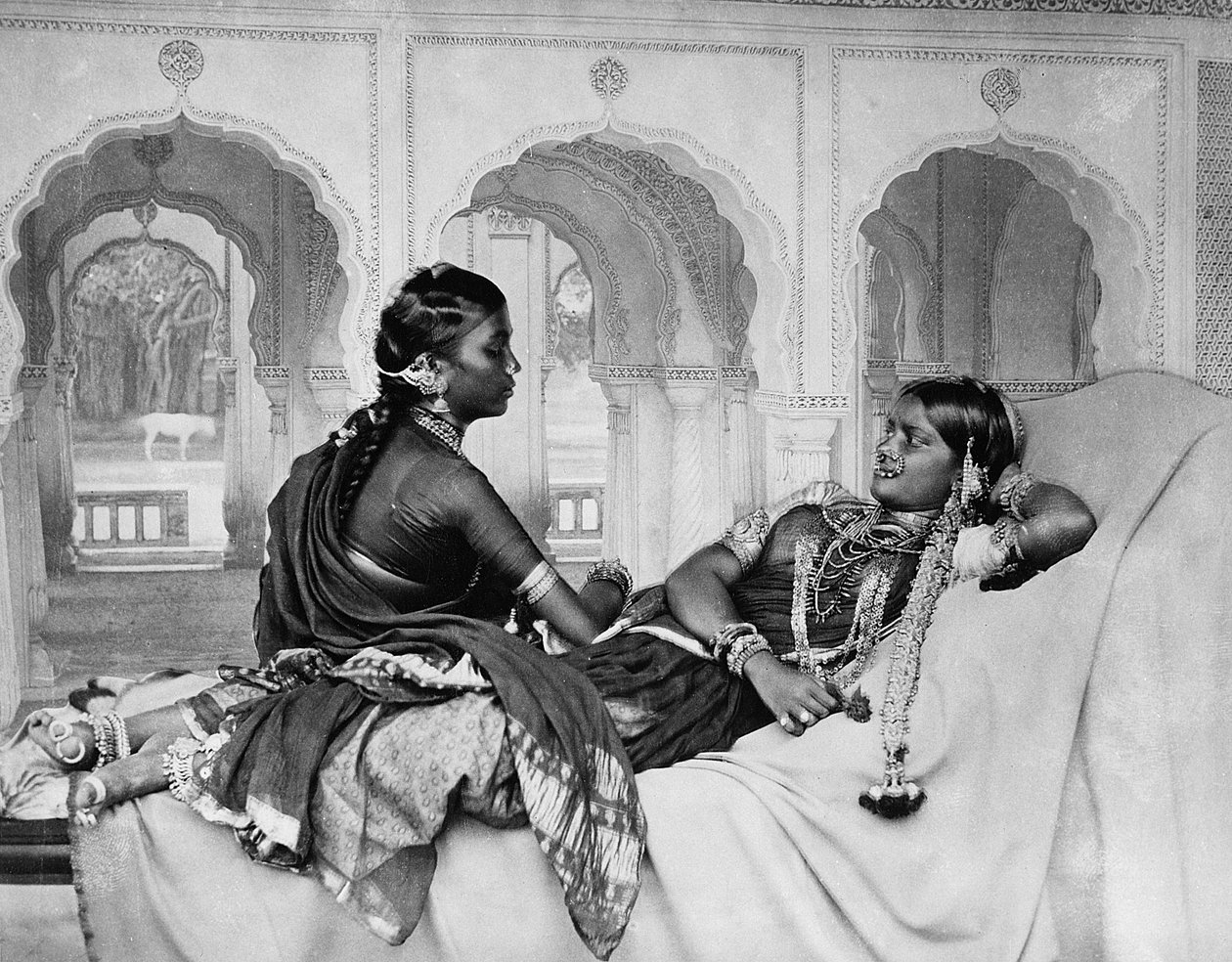 Nautch girls (dancing girls), 1890s by English Photographer