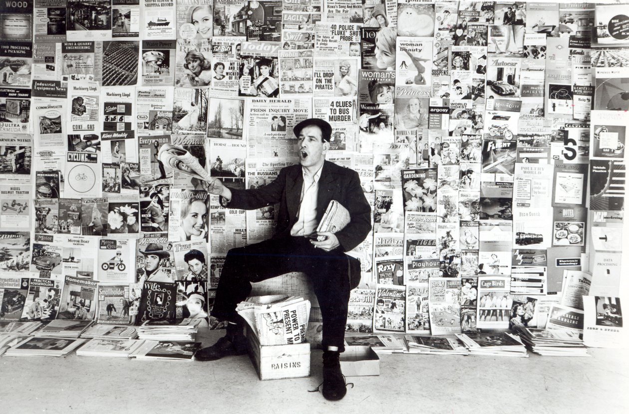Newspaper Salesman by English Photographer