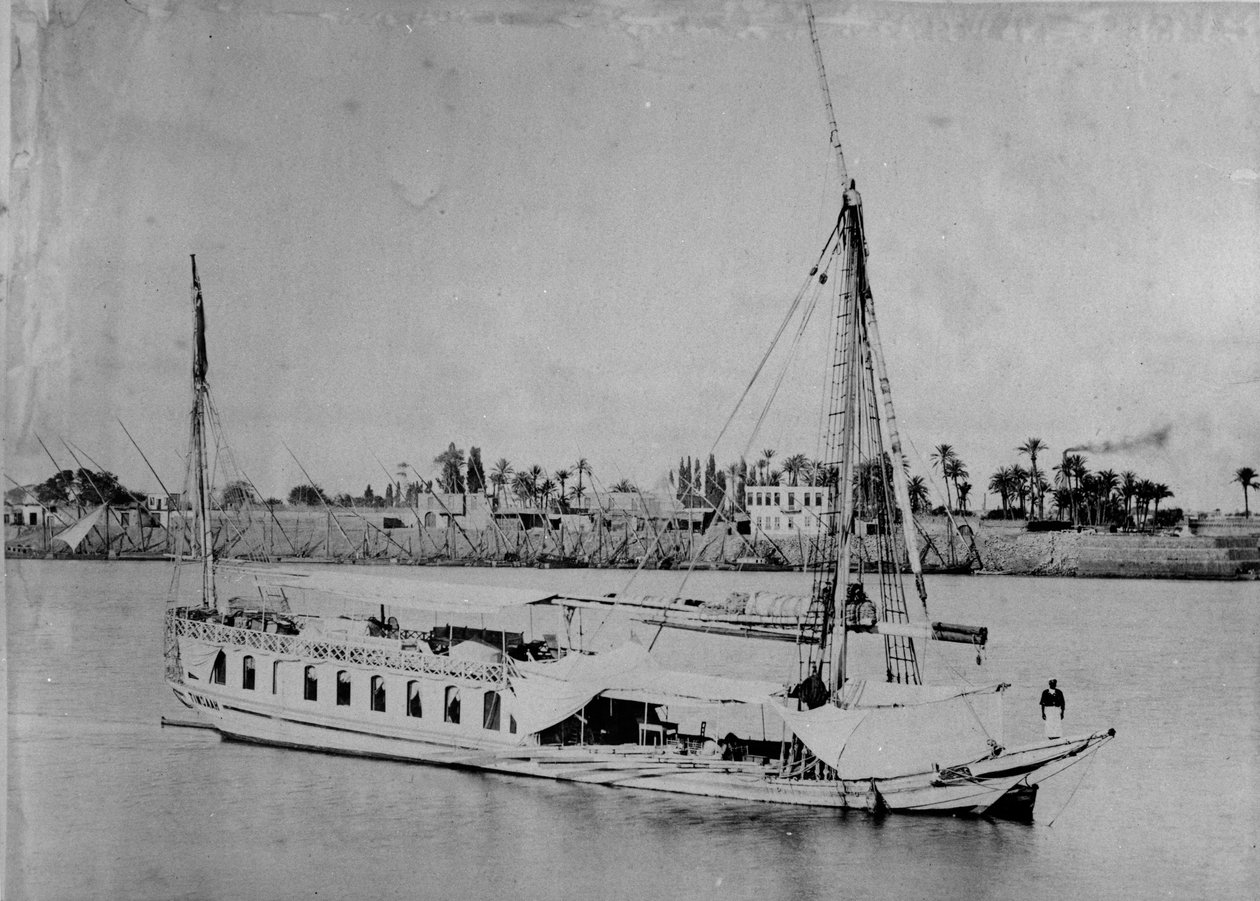 Nile Boat, c.1880-83 by English Photographer