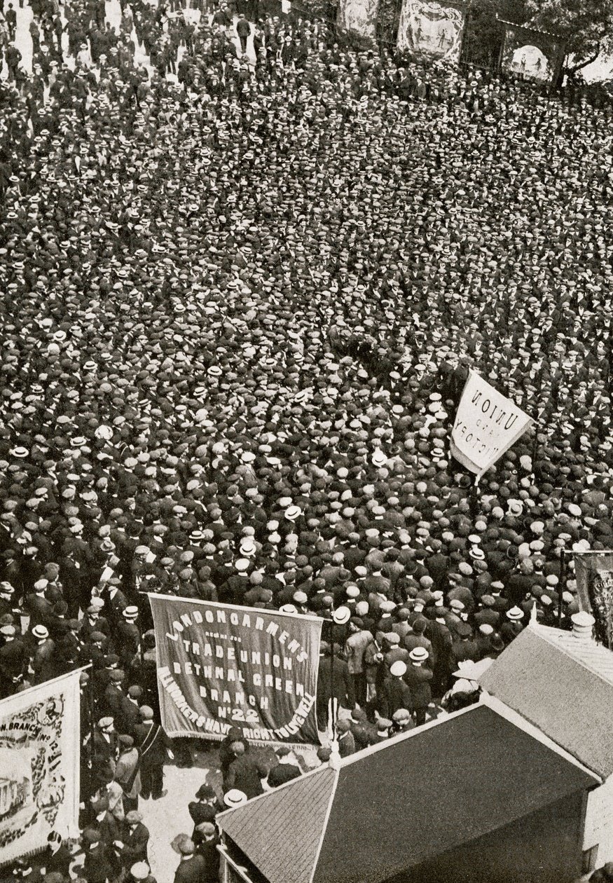 Open air demonstration during the Transport Strike, 1912, from 