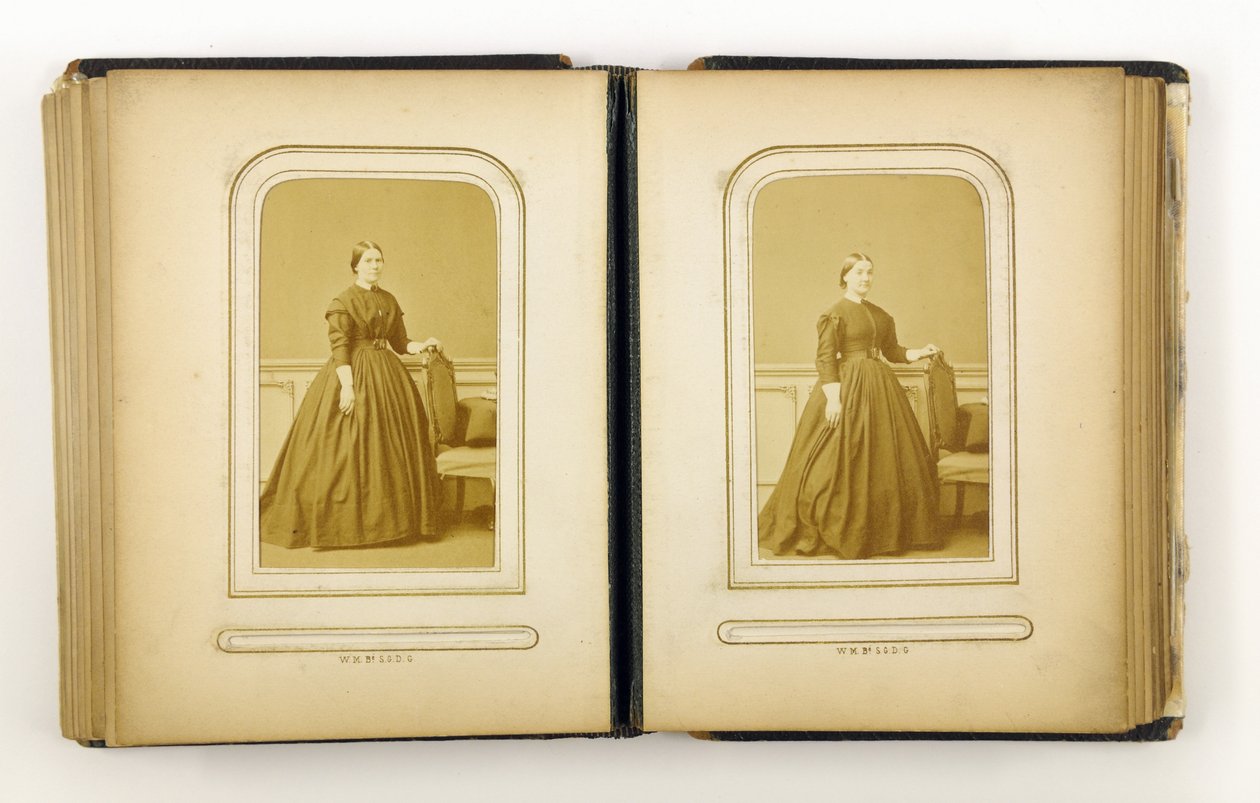 Photograph album containing 31 carte de visite, 1867 by English Photographer