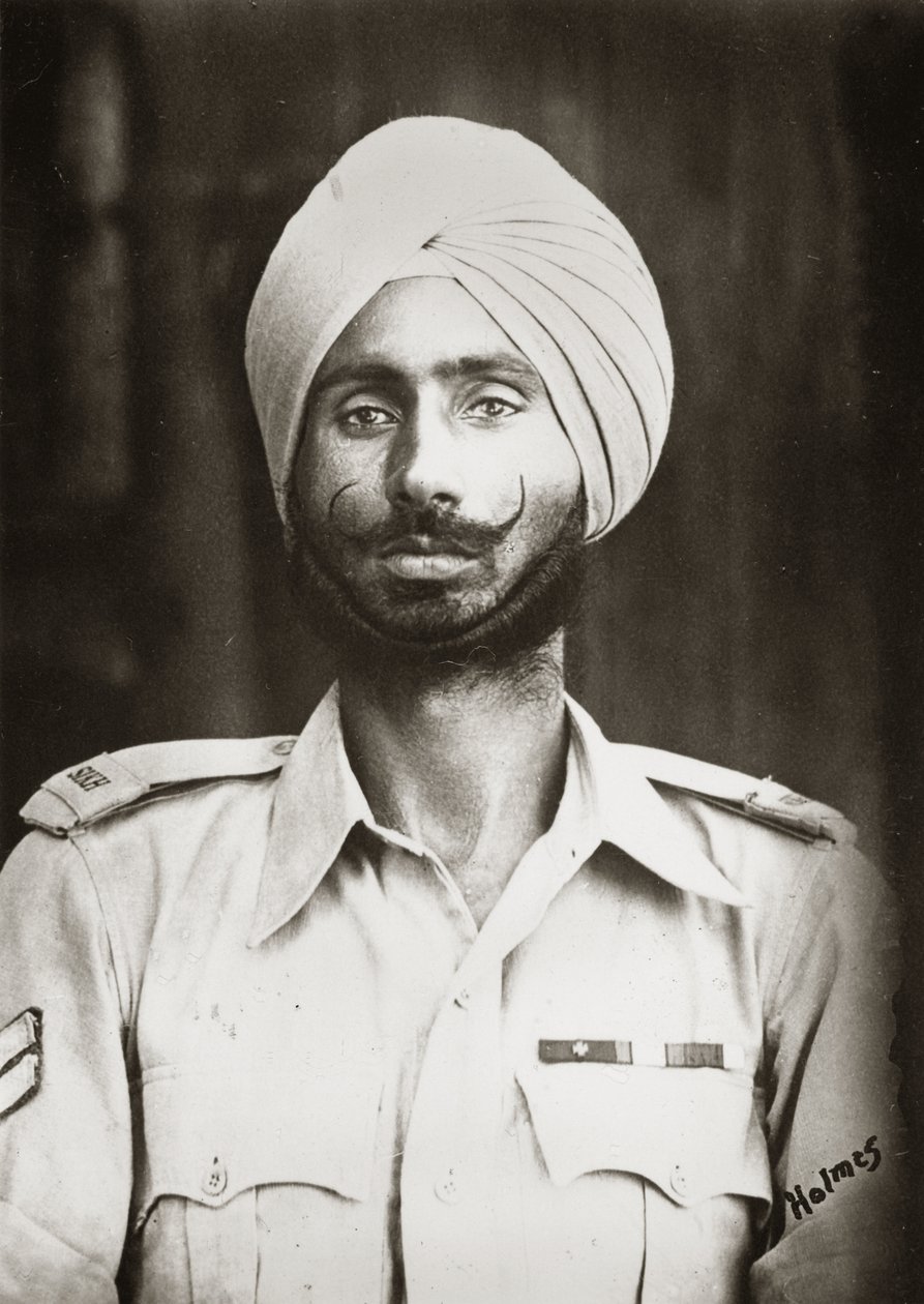 Portrait of Naik Nand Singh, 1st Battalion, 11th Sikh Regiment, Burma, 1944 by English Photographer