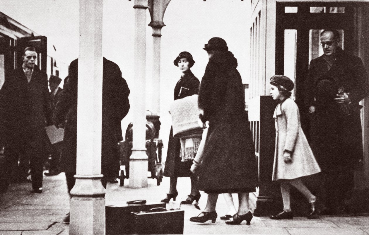 Princess Elizabeth and Princess Margaret Rose Returning to London, January 1936 by English Photographer