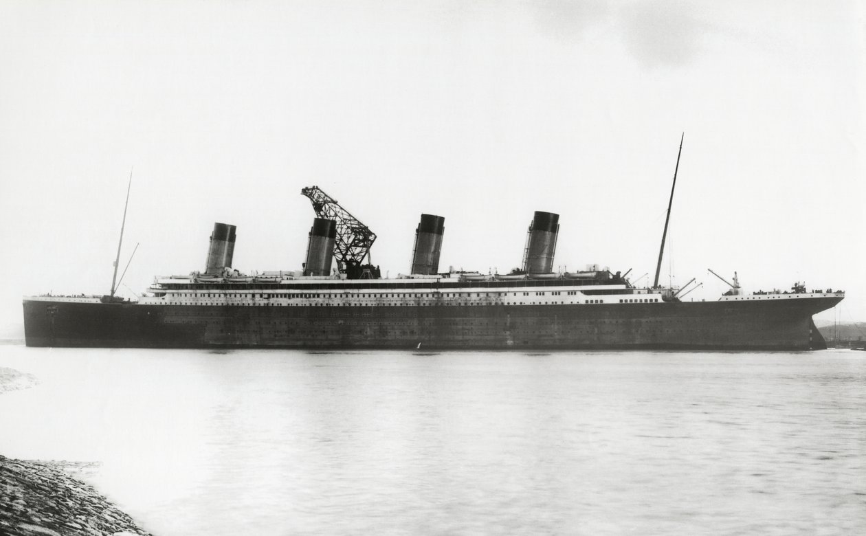RMS Titanic nearing completion, 08 January 1912 by English Photographer