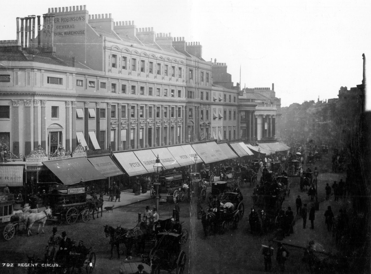 Regent Circus, London, c.1890 by English Photographer
