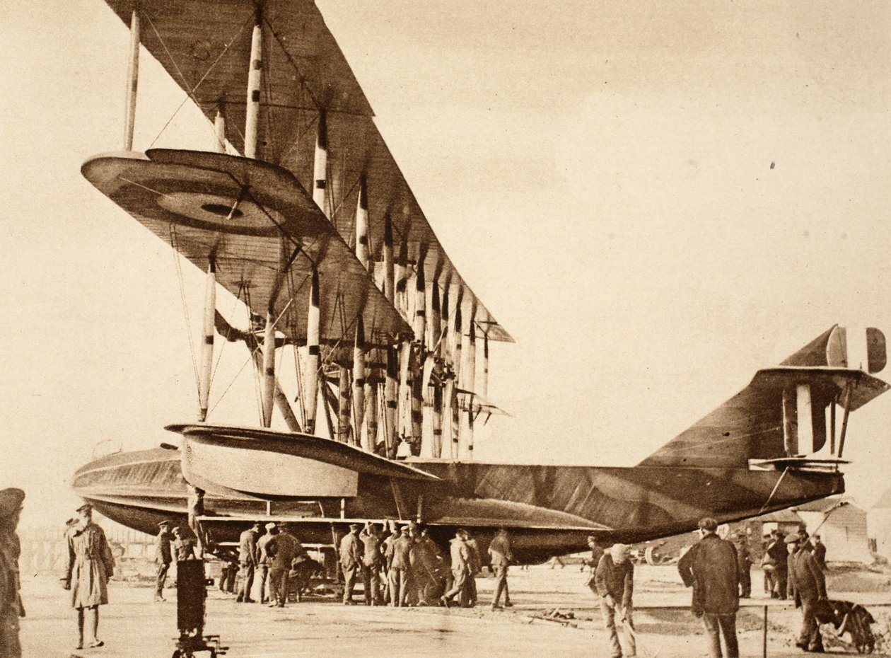 Side view of an aeroplane, 1914-19 by English Photographer