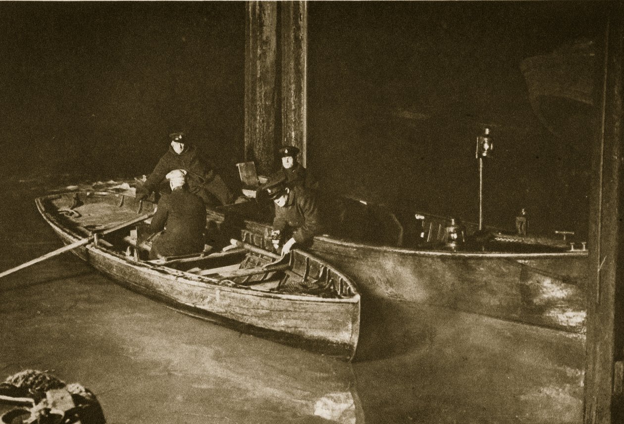 Thames Police on the night patrol by English Photographer