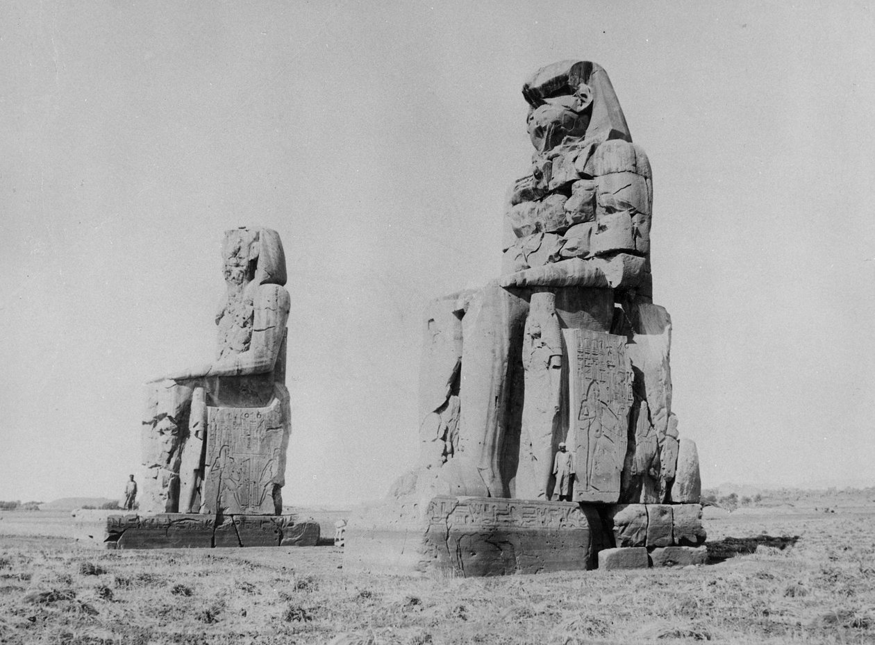 The Colossi of Amenophis III and the Colossus of Memnon by English Photographer