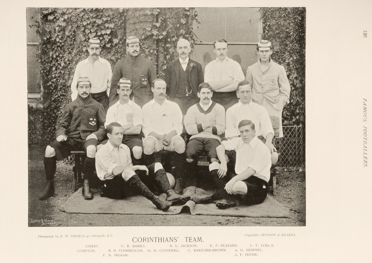 The Corinthians football team, from Famous Footballers, 1895 by English Photographer