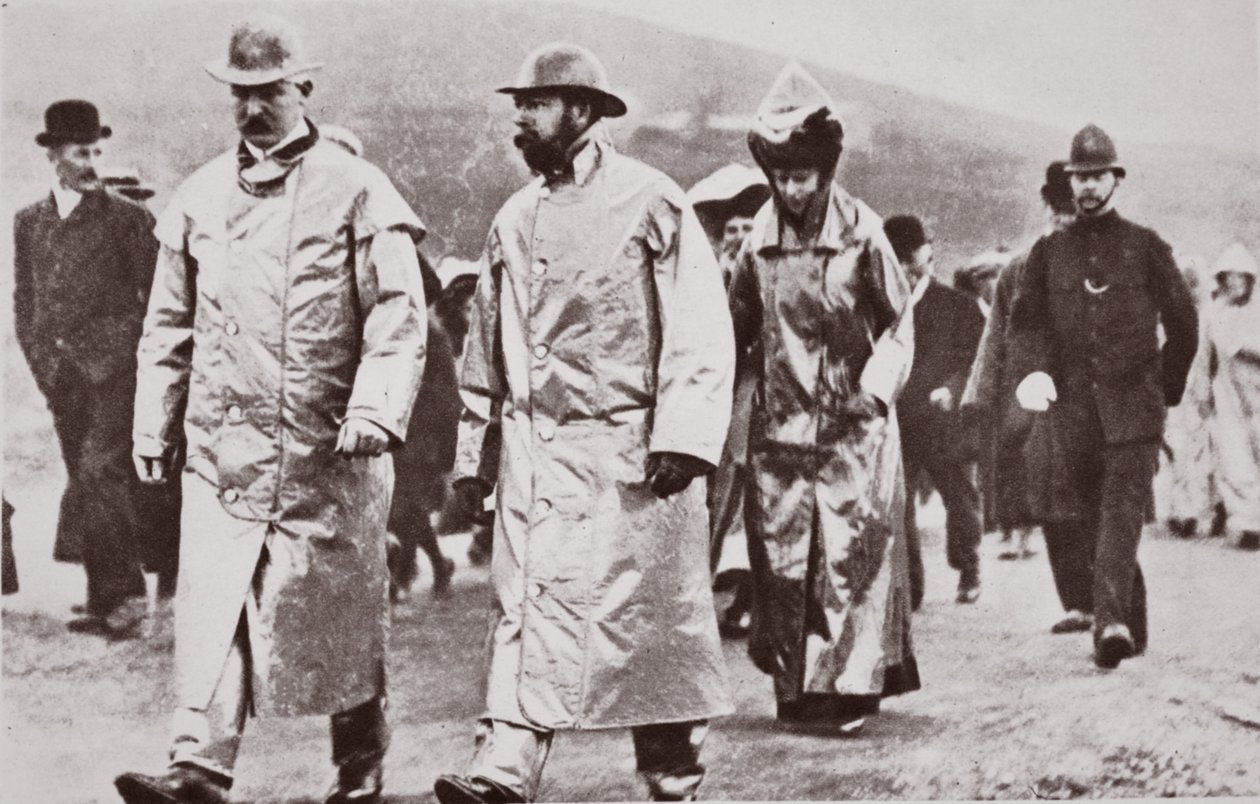 The Prince of Wales returning from a descent into a tin mine by English Photographer
