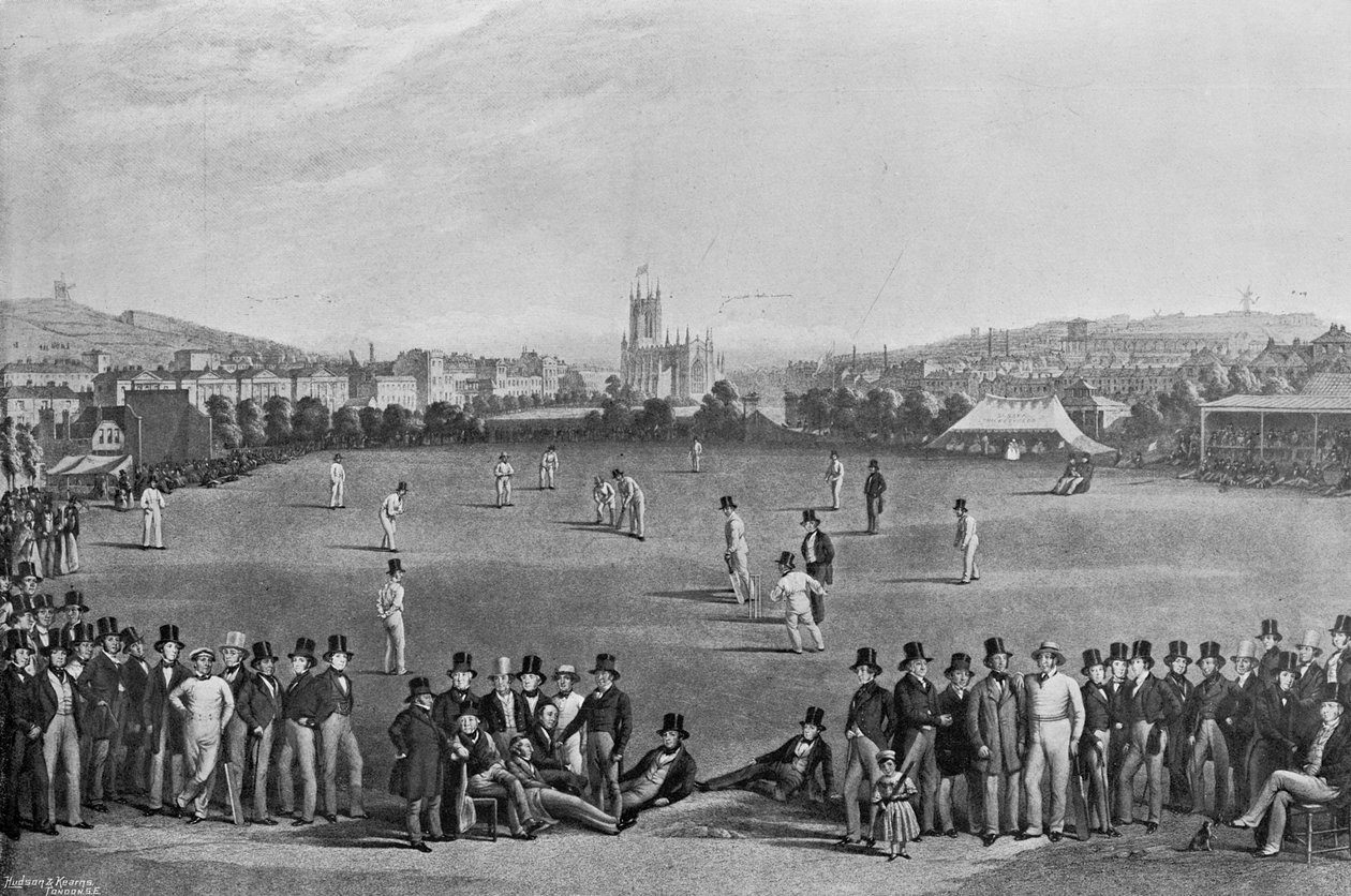 The Cricket Match Between Sussex and Kent at Brighton, from a Print Originally Published in 1849, from Famous Cricketers and Cricket Grounds, Published by Hudson and Kearns, 1895 by English Photographer