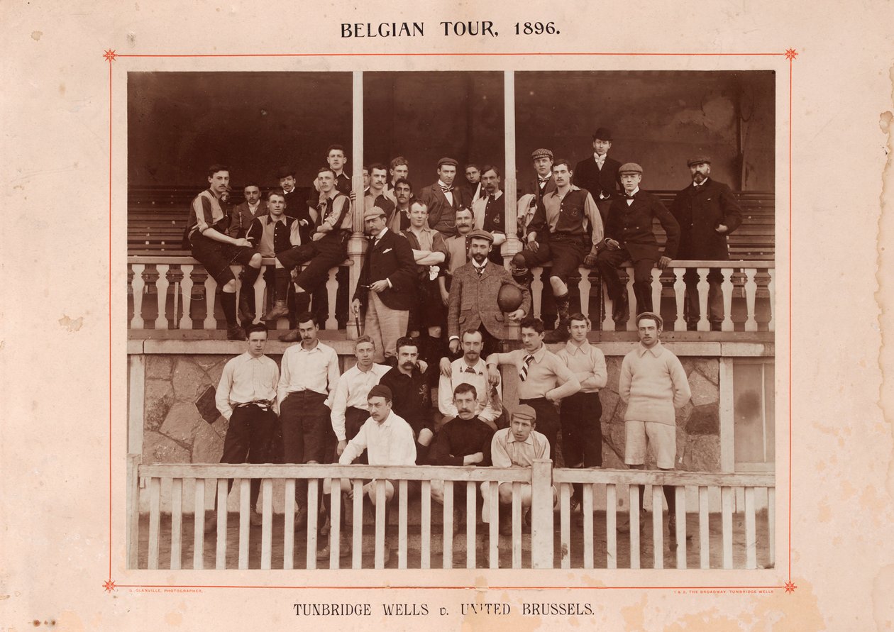 Tunbridge Wells and United Brussels, during a tour of Belgium, 1896 by English Photographer