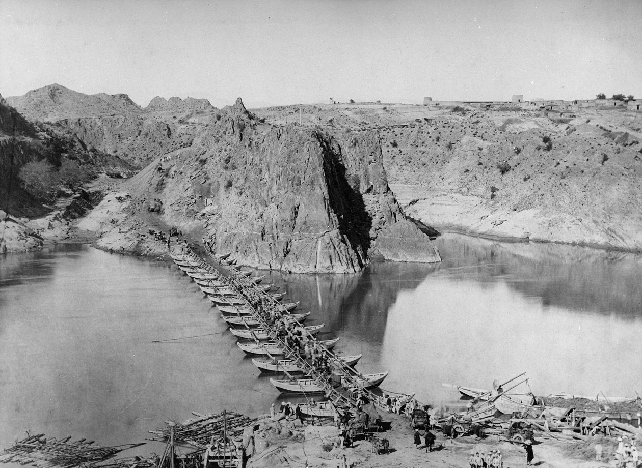 View of the Kuram Column from the Rawalpindi Side of the River by English Photographer