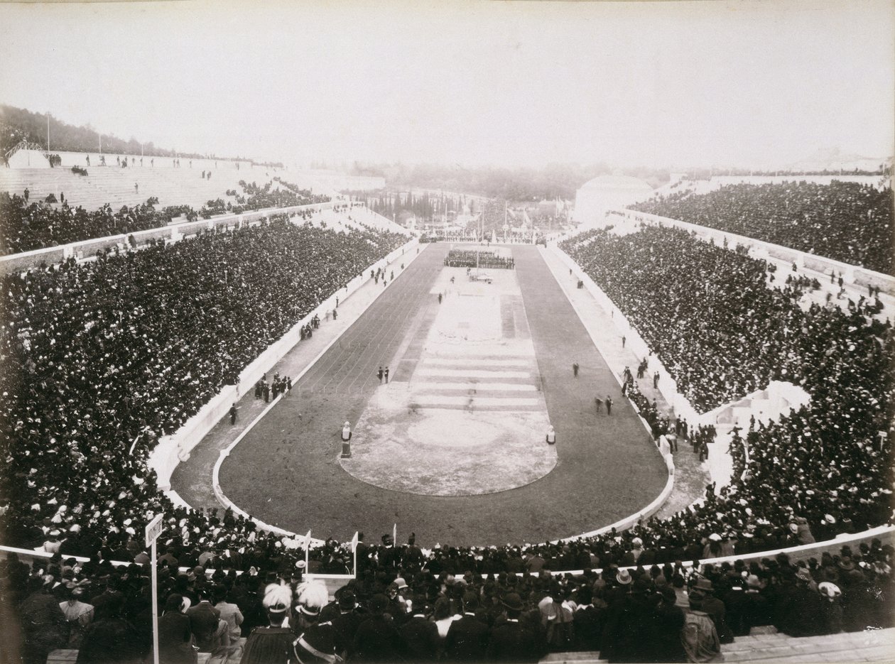View of the first official Olympic Games in Athens, 1896 by English Photographer
