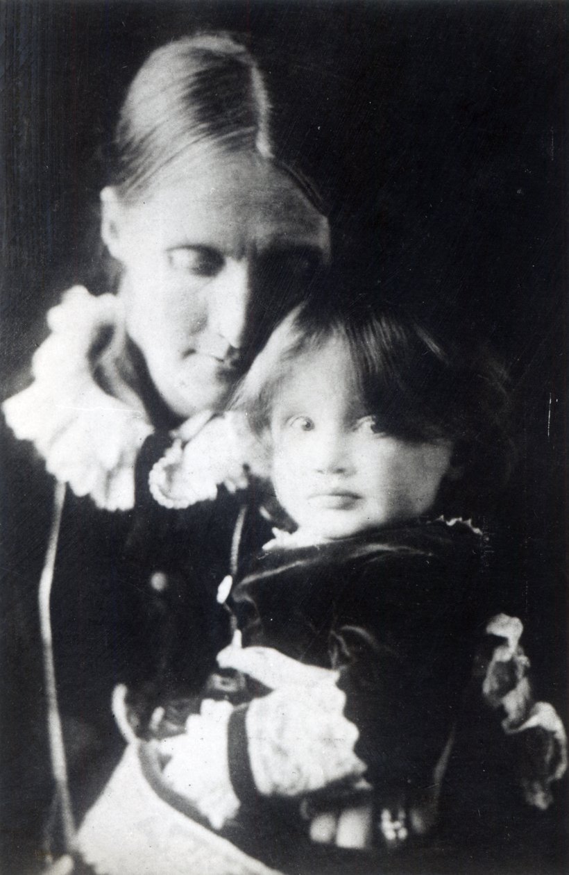 Virginia Woolf, with Her Mother Julia, 1884 by English Photographer