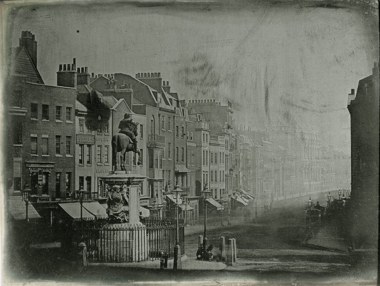 Whitehall and the statue of King Charles I, London, c.1852 by English Photographer