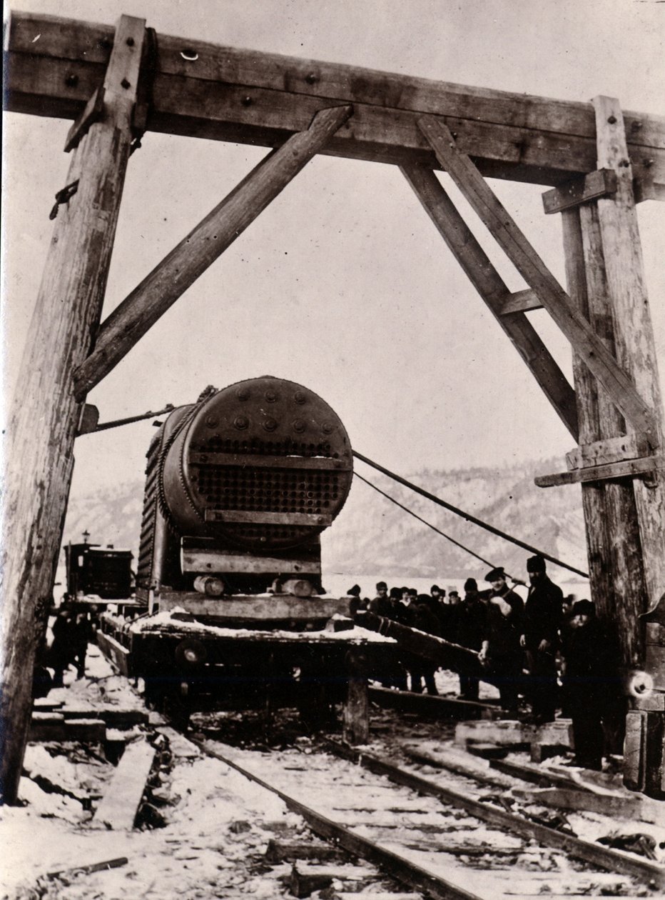 Yard No. 647, Baikal. Cylindrical Boiler for the Ice-Breaking Train Ferry Steamer Baikal by English Photographer