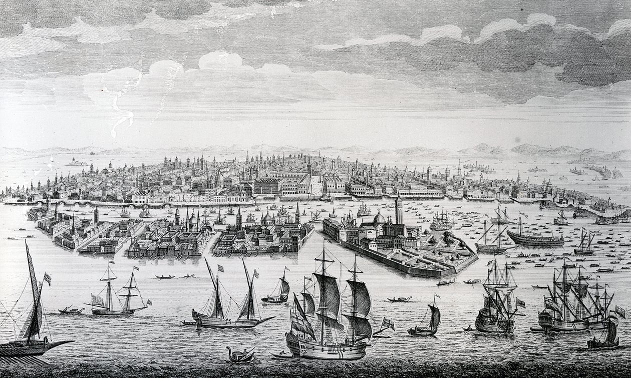 A Perspective View of the City of Venice by English School