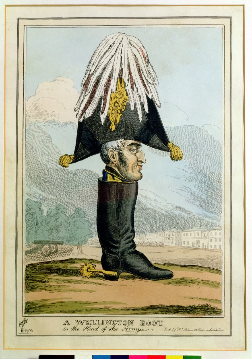 A Wellington Boot - or the Head of the Army by English School