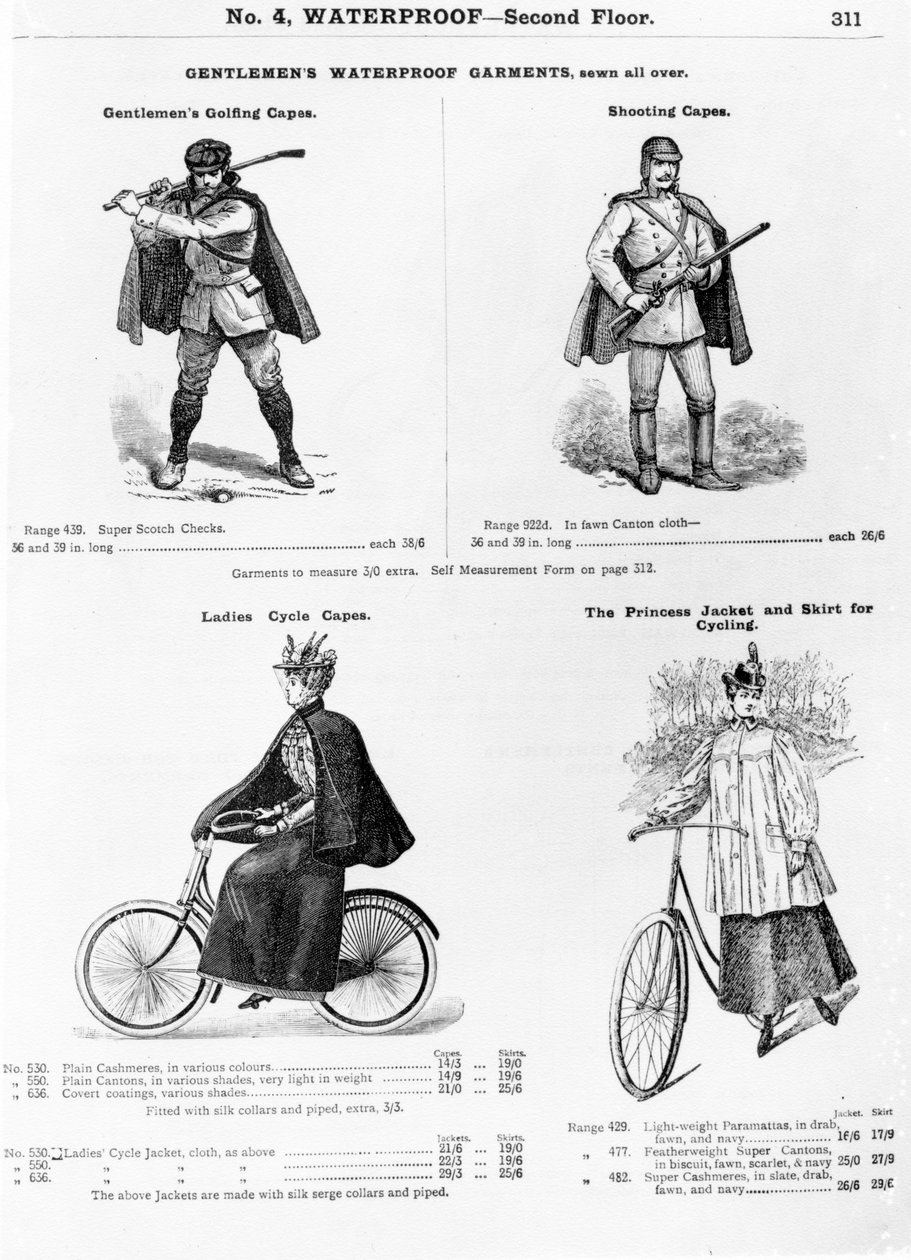Advertisement for Outdoor Clothes by English School