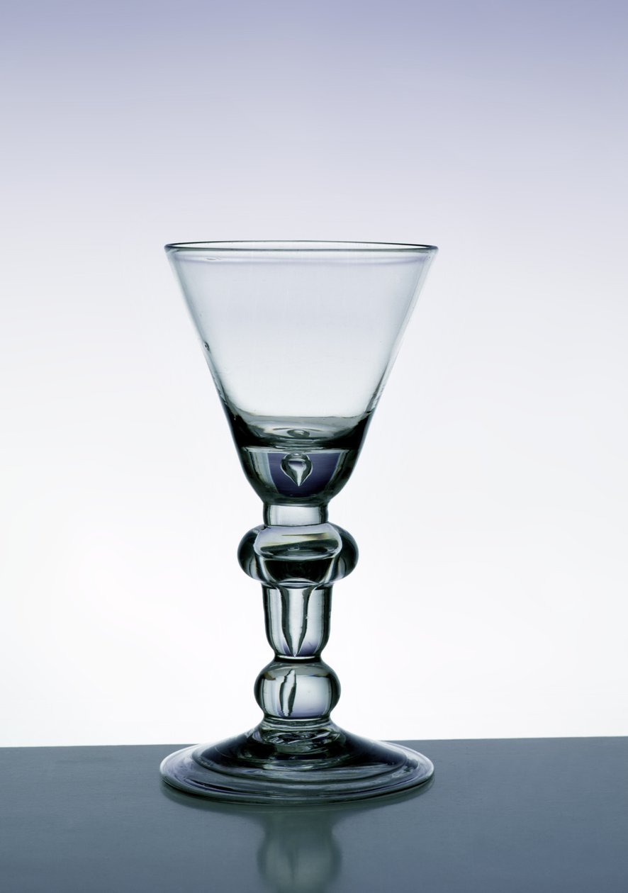Baluster stem goblet by English School