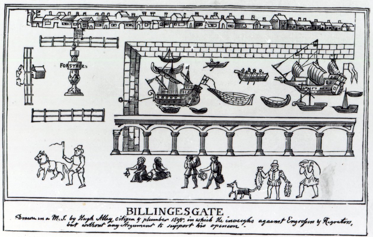 Billingsgate Market, London, after an Original Drawing by English School