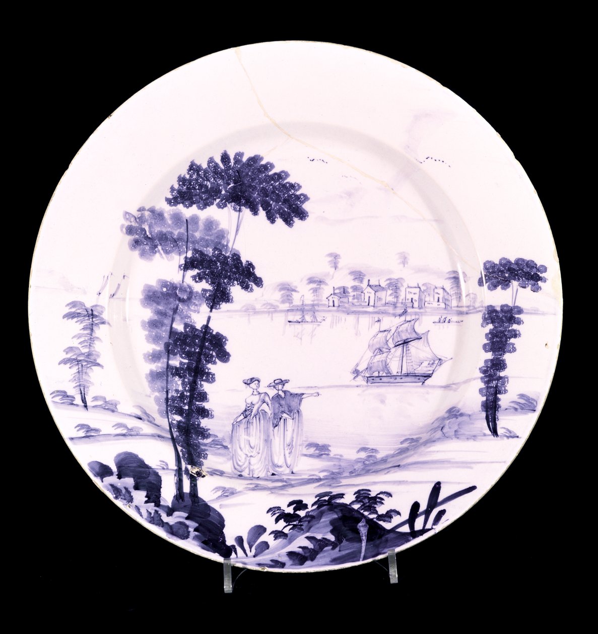 Bristol Delftware Dish by English School