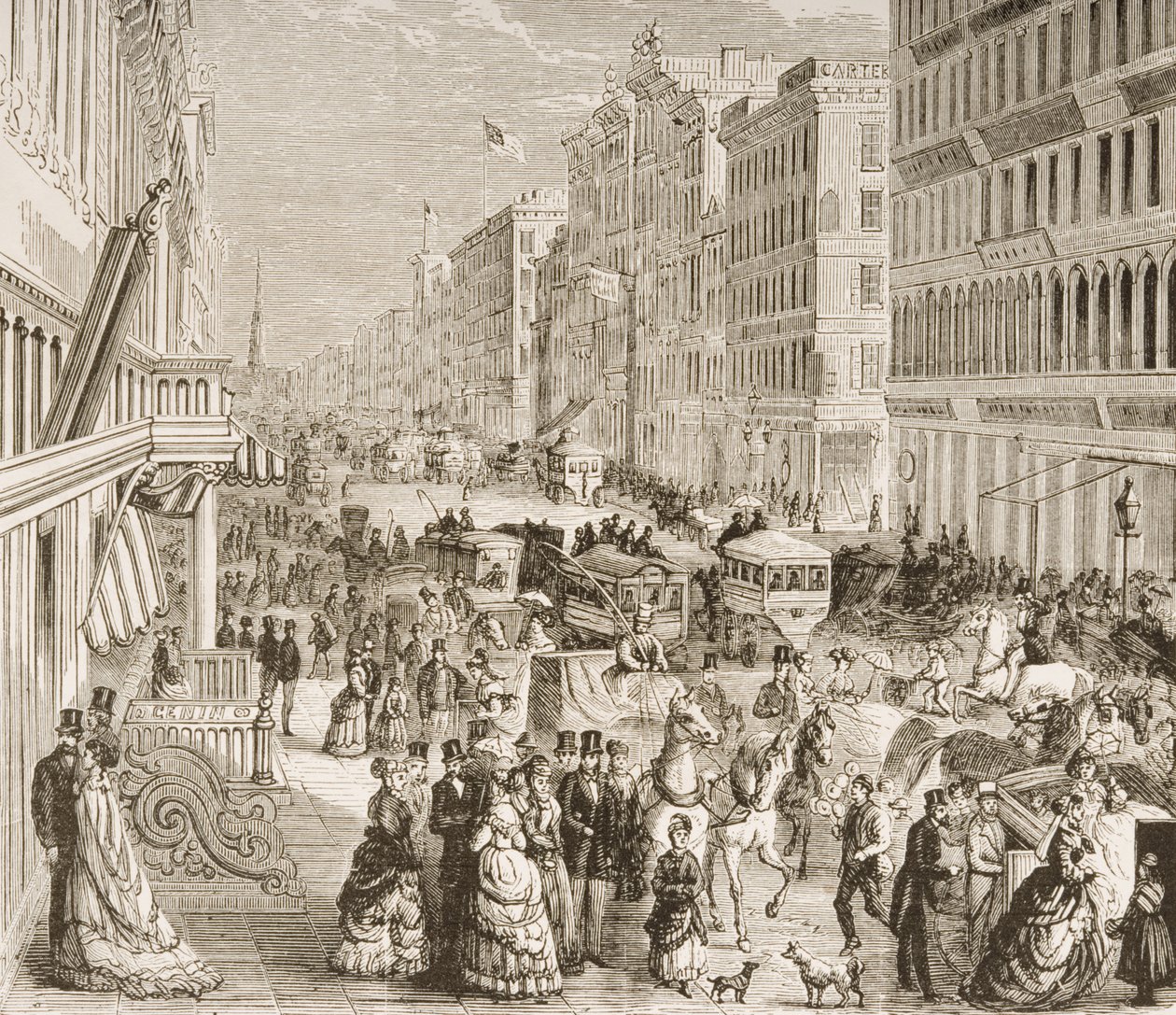 Broadway, New York City, c.1870, from 