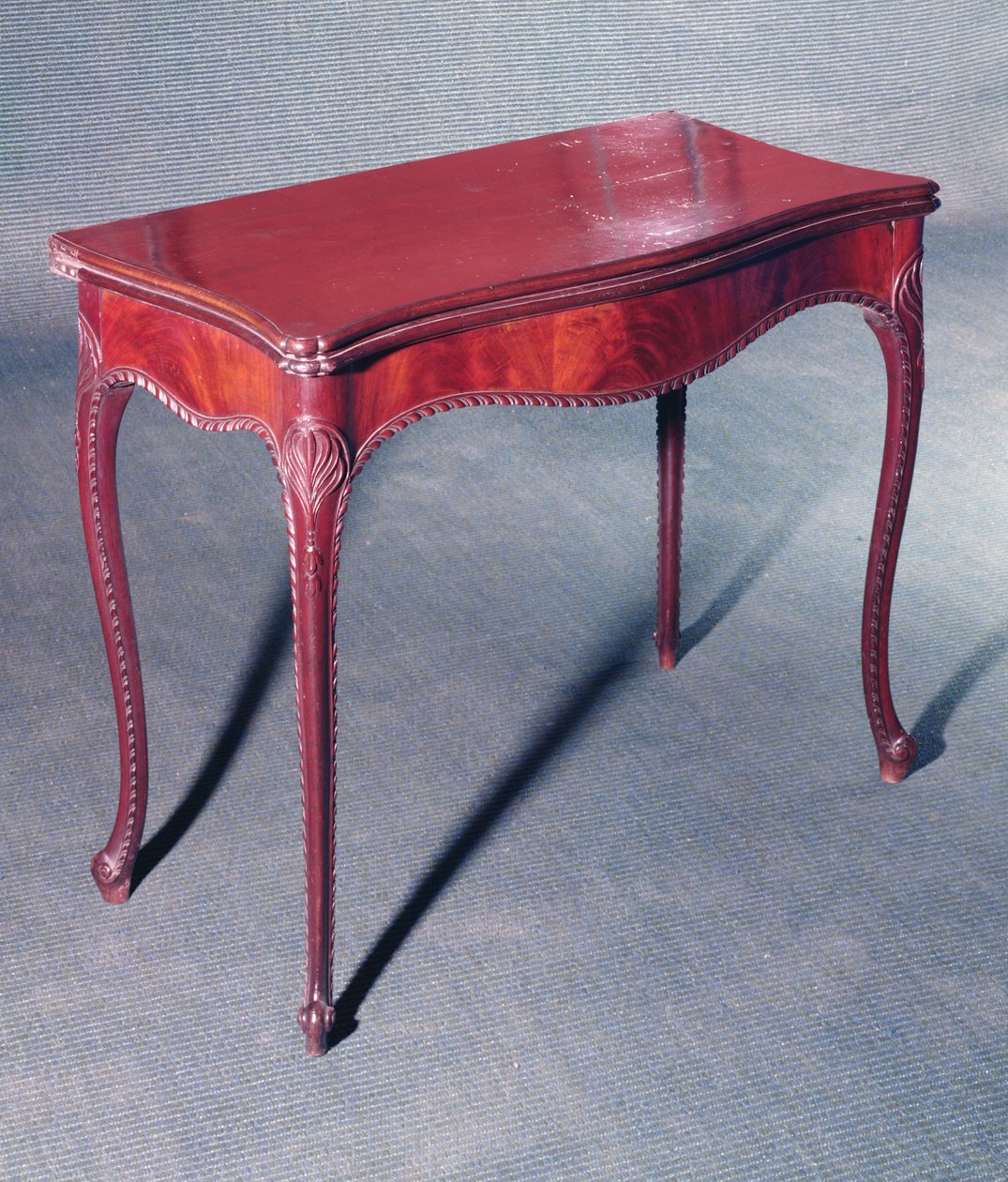 Carved card table, c.1770 by English School