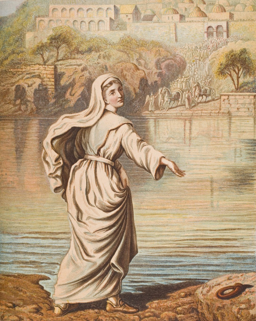 Christiana Entering the River, illustration from 