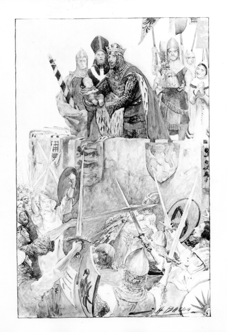 Edward I Declaring His Son Prince of Wales by English School