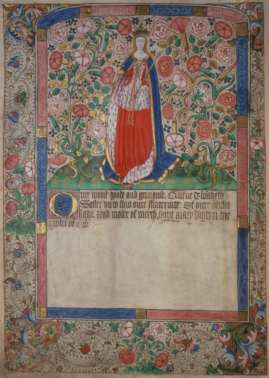 Elizabeth Woodville, Queen Consort of King Edward IV of England by English School