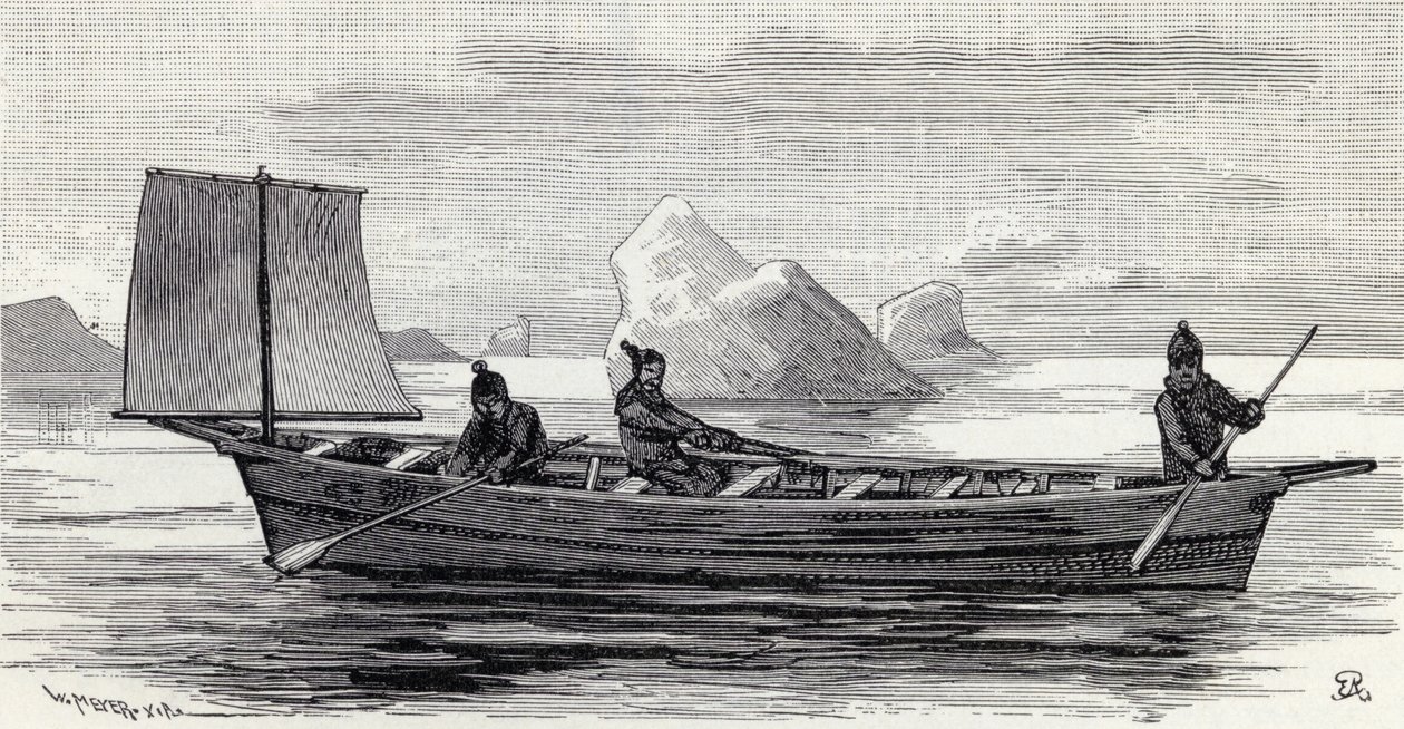 Eskimos in an Umiak, from 