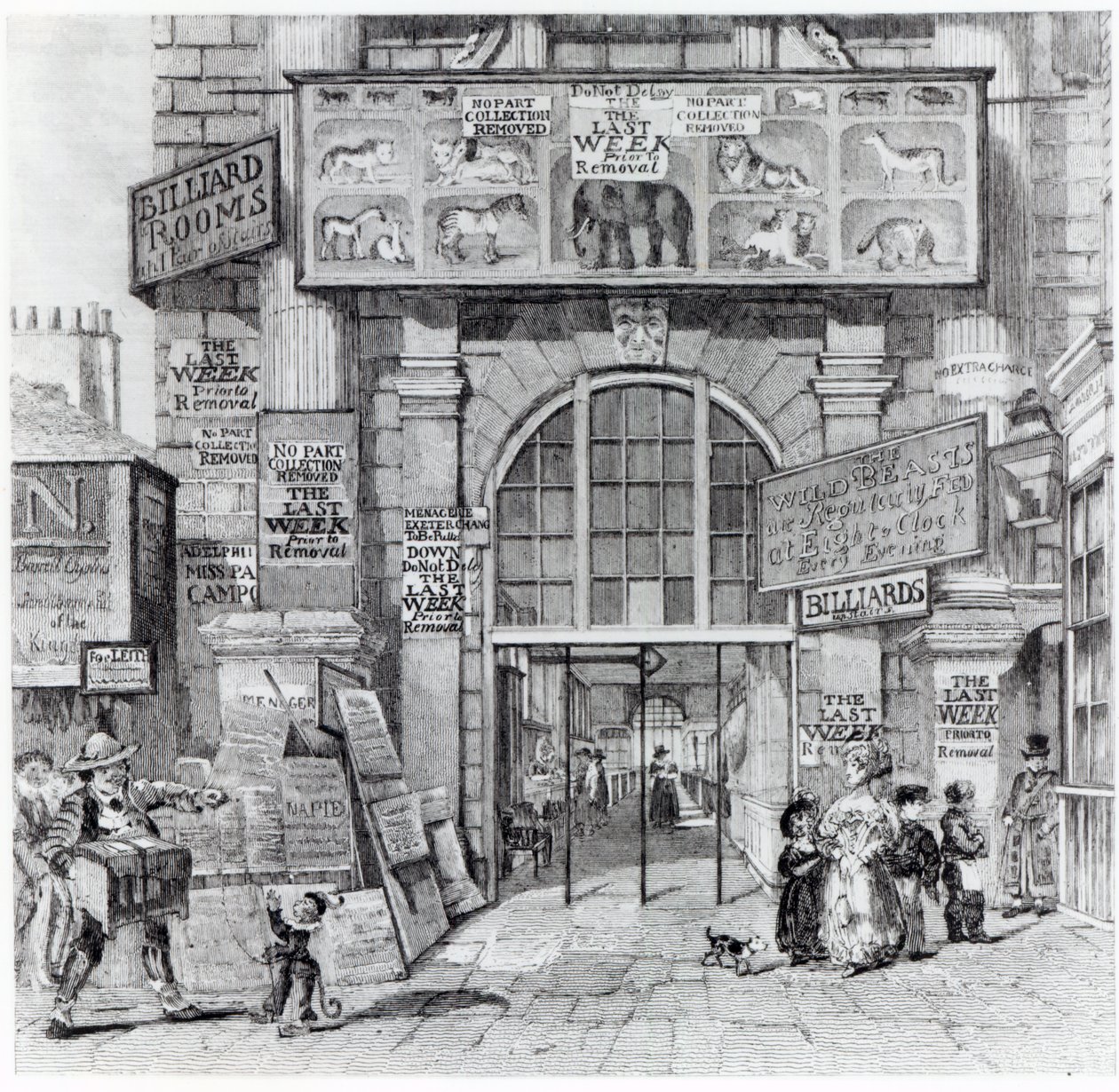 Exeter Change Showing the Entrance to Edward Cross