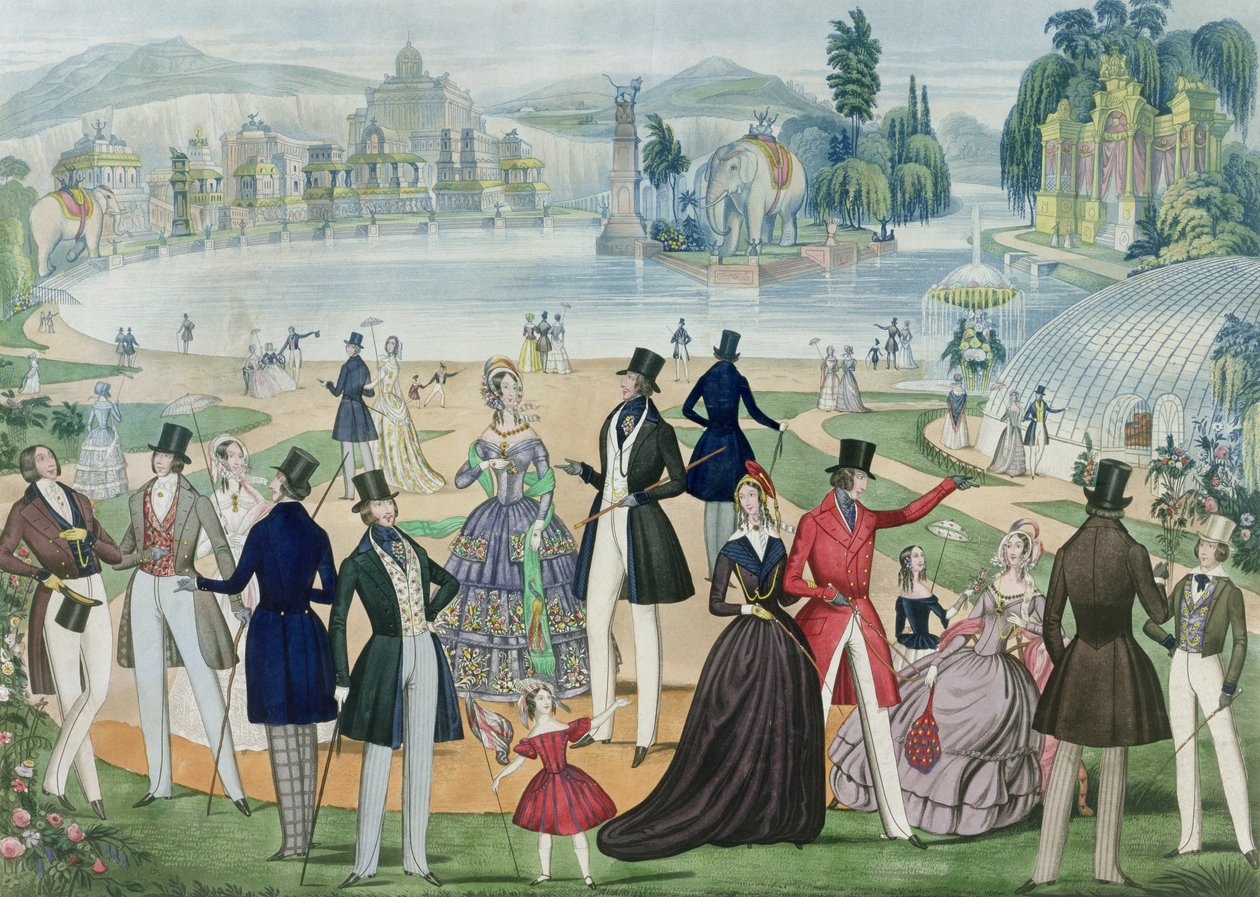 Fashion plate depicting 'Summer Fashions for 1844', published by B ...