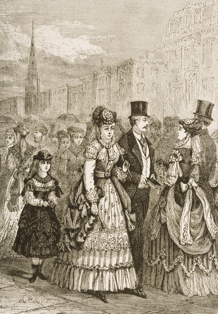 Fifth Avenue, New York, in c.1870, from 