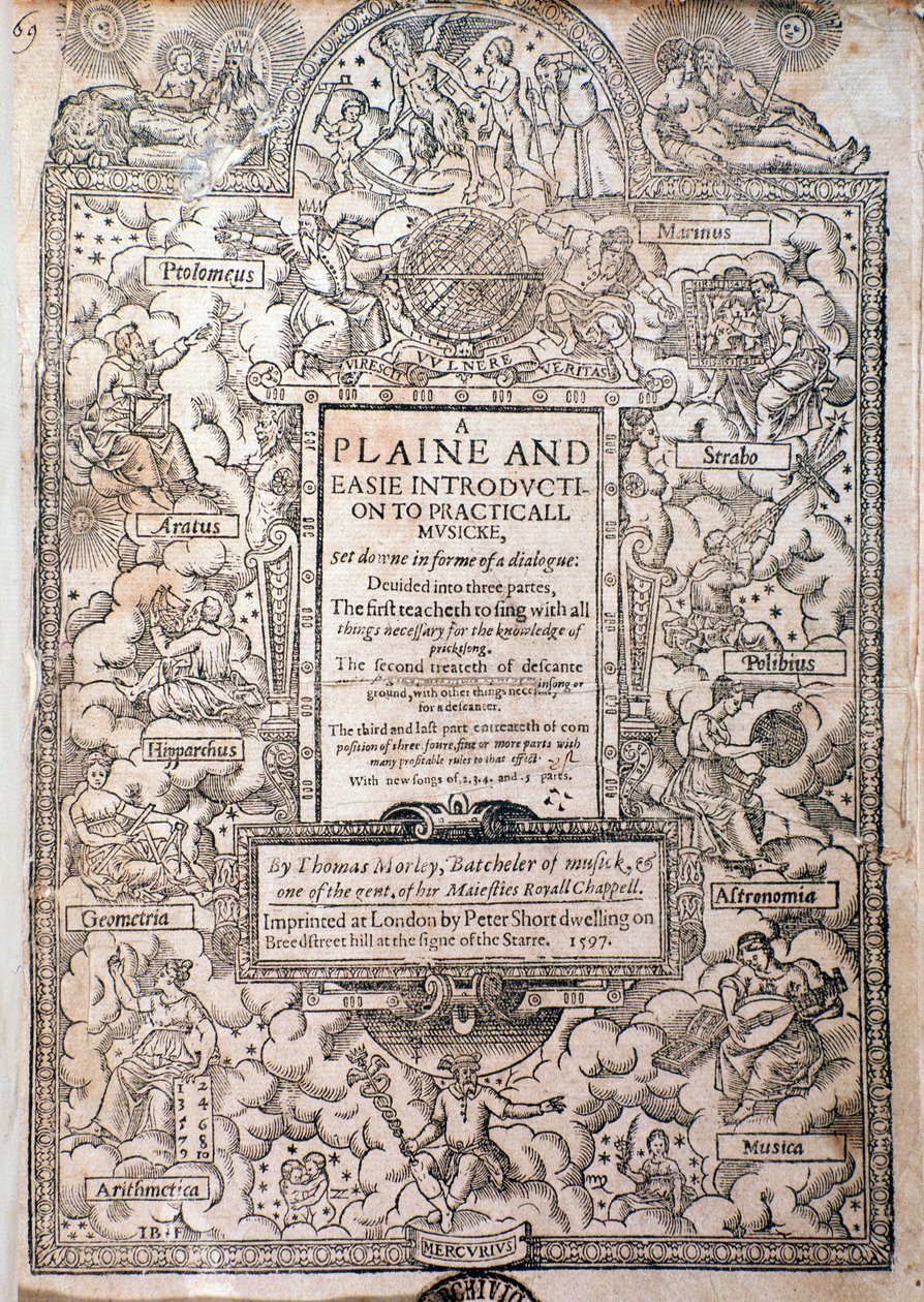 Frontispiece from A Plaine and Easie Introduction to Practicall Musicke ...