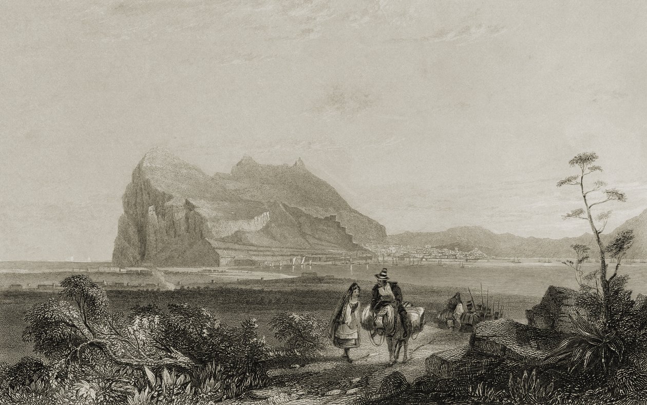 Gibraltar from the Lower Signal Tower by English School