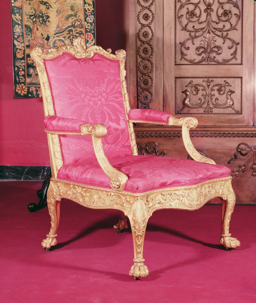 Gilded armchair by English School