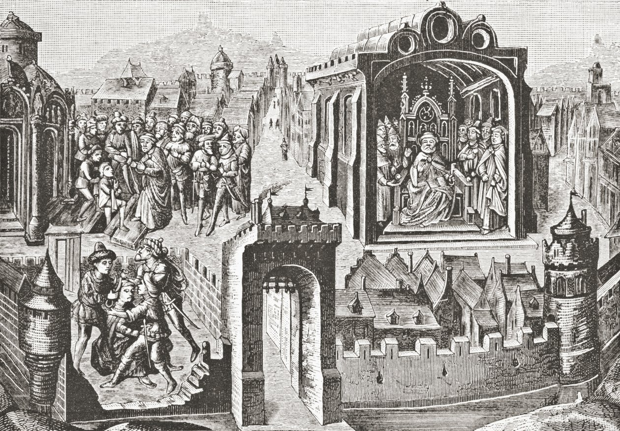 Imaginary election of St. Peter as Pope, 1878 by English School