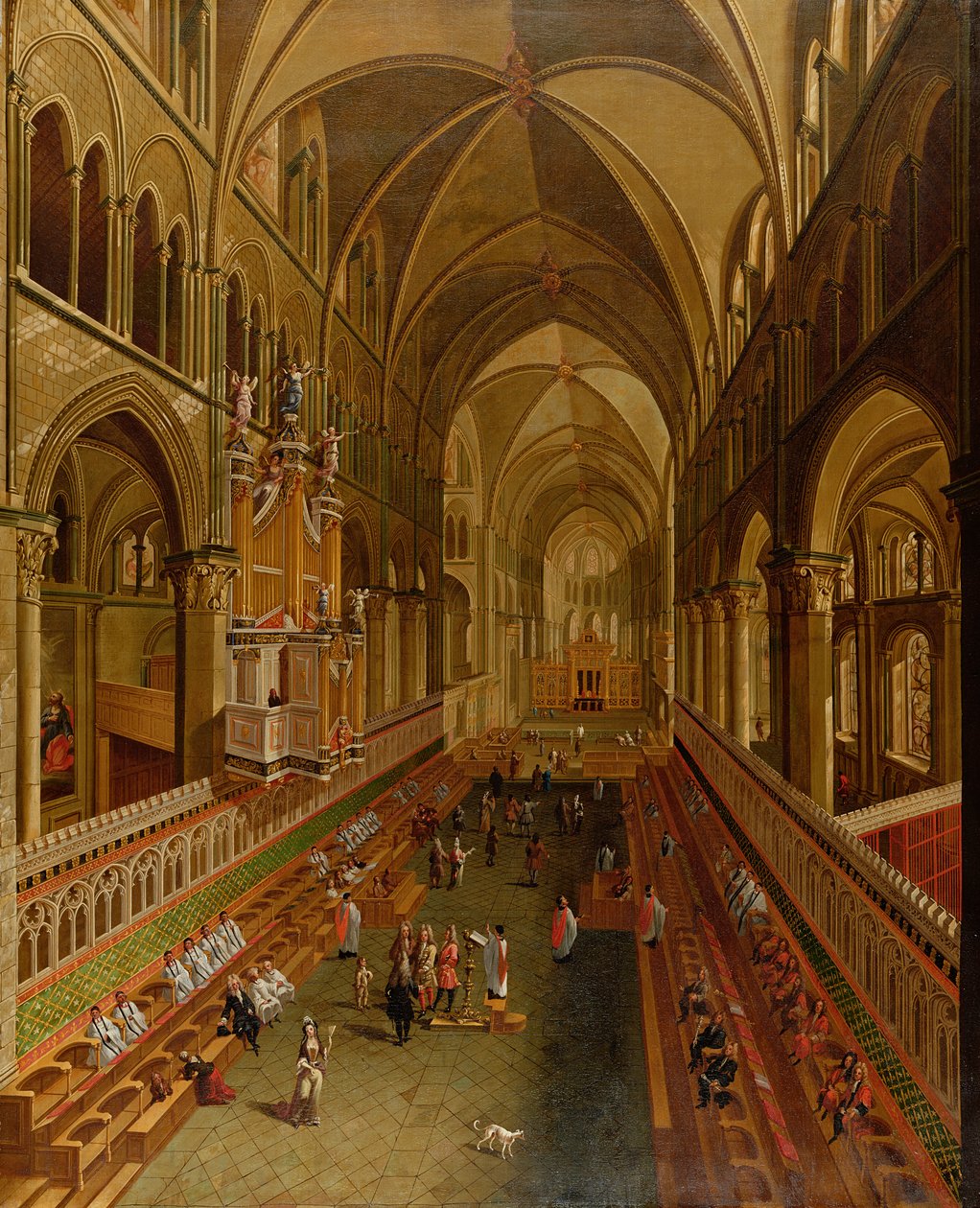 Interior of Canterbury Cathedral, c.1675-1700 by English School