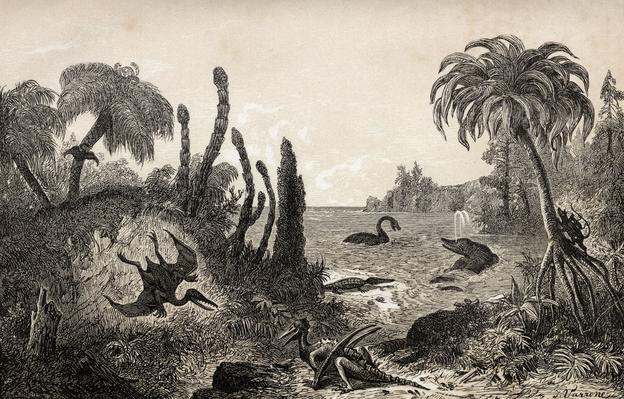 Jurassic Landscape by English School