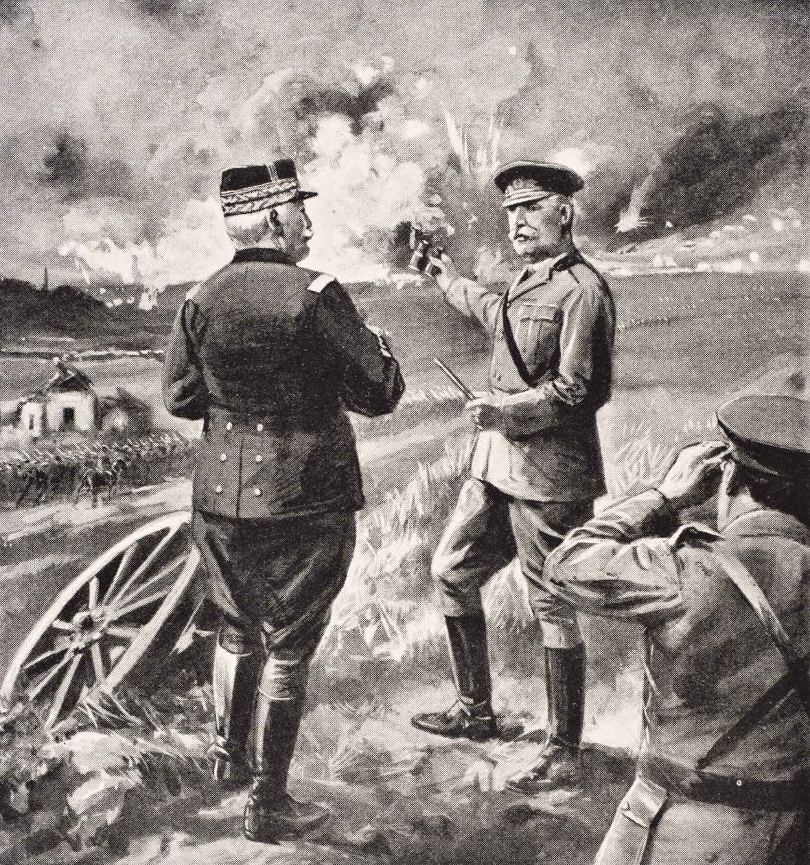 Lord Kitchener and General Joffre on the Western Front, 1915, from 