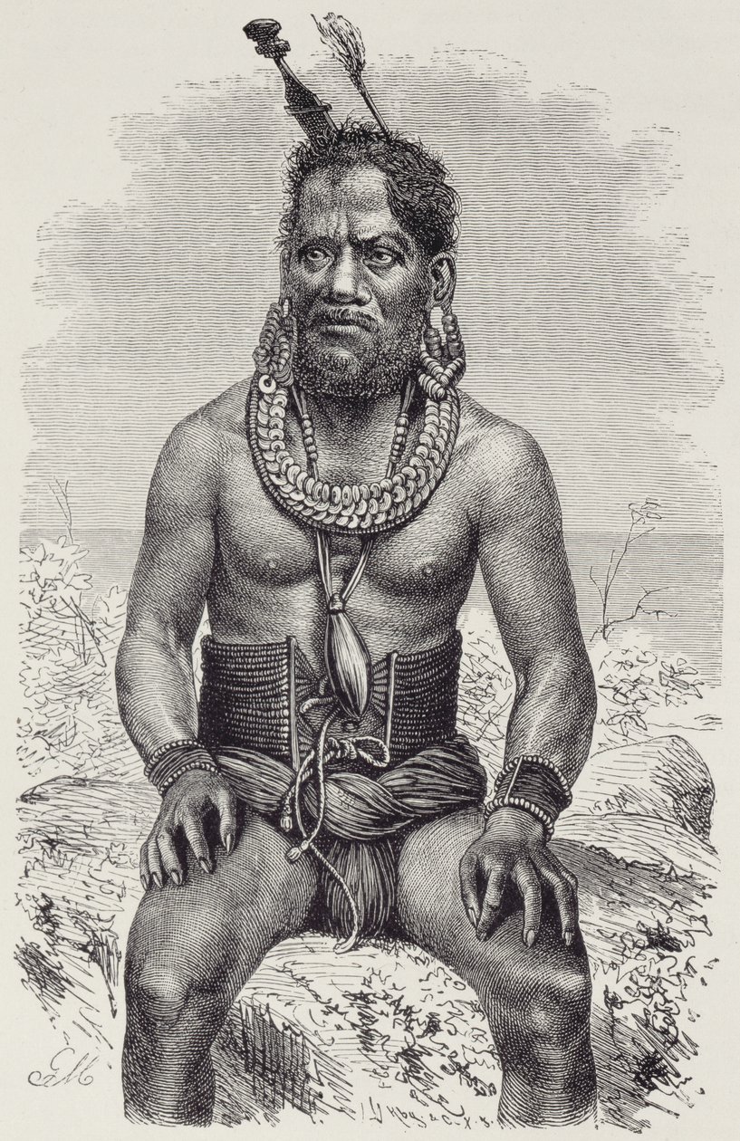 Man of the Ruk Islands, from The History of Mankind, Vol.1, by Prof. Friedrich Ratzel, 1896 by English School