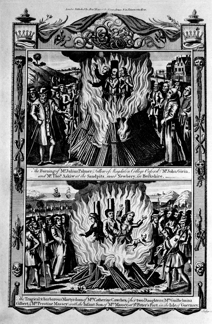 Martyrdom and burning, from 