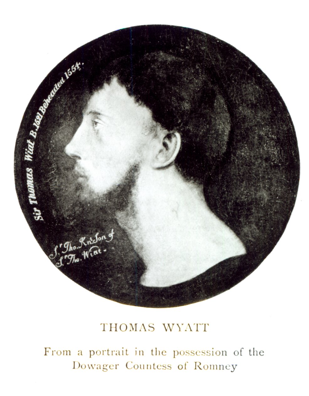 Medallion portrait of Sir Thomas Wyatt the Younger (c.1521-54) by English School