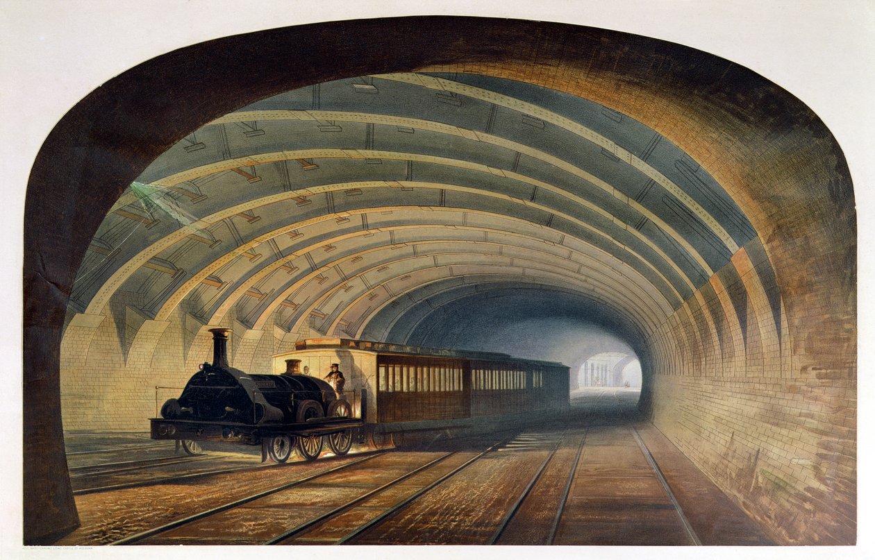 Metropolitan Railway, Praed St., Paddington, by Kell Bros, 1860 by English School