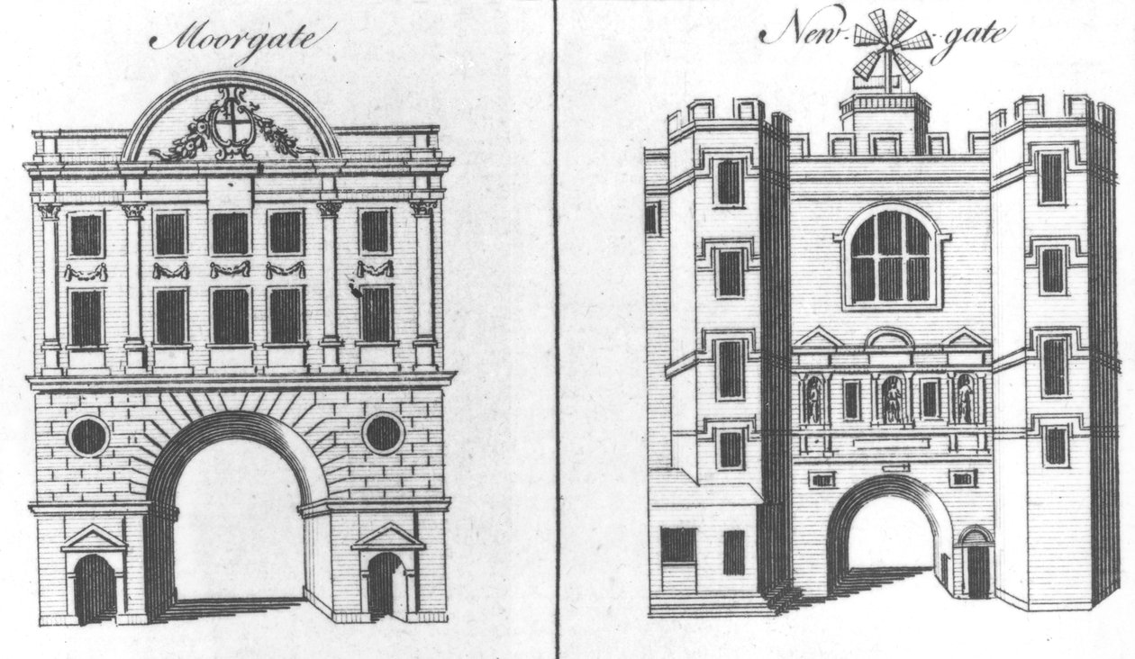 Moorgate and Newgate by English School
