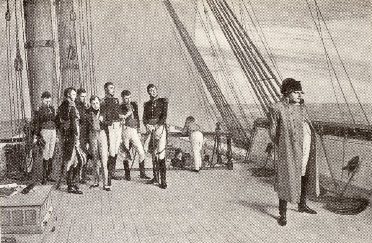 Napoleon on Board the Bellerophon by English School