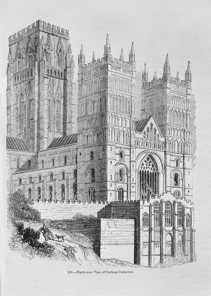 North-West View of Durham Cathedral by English School